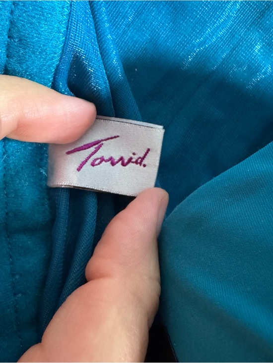 Torrid Teal Lace Corset Bustier Top Size 3 Black Mesh Lingerie - Picture 5 of 6